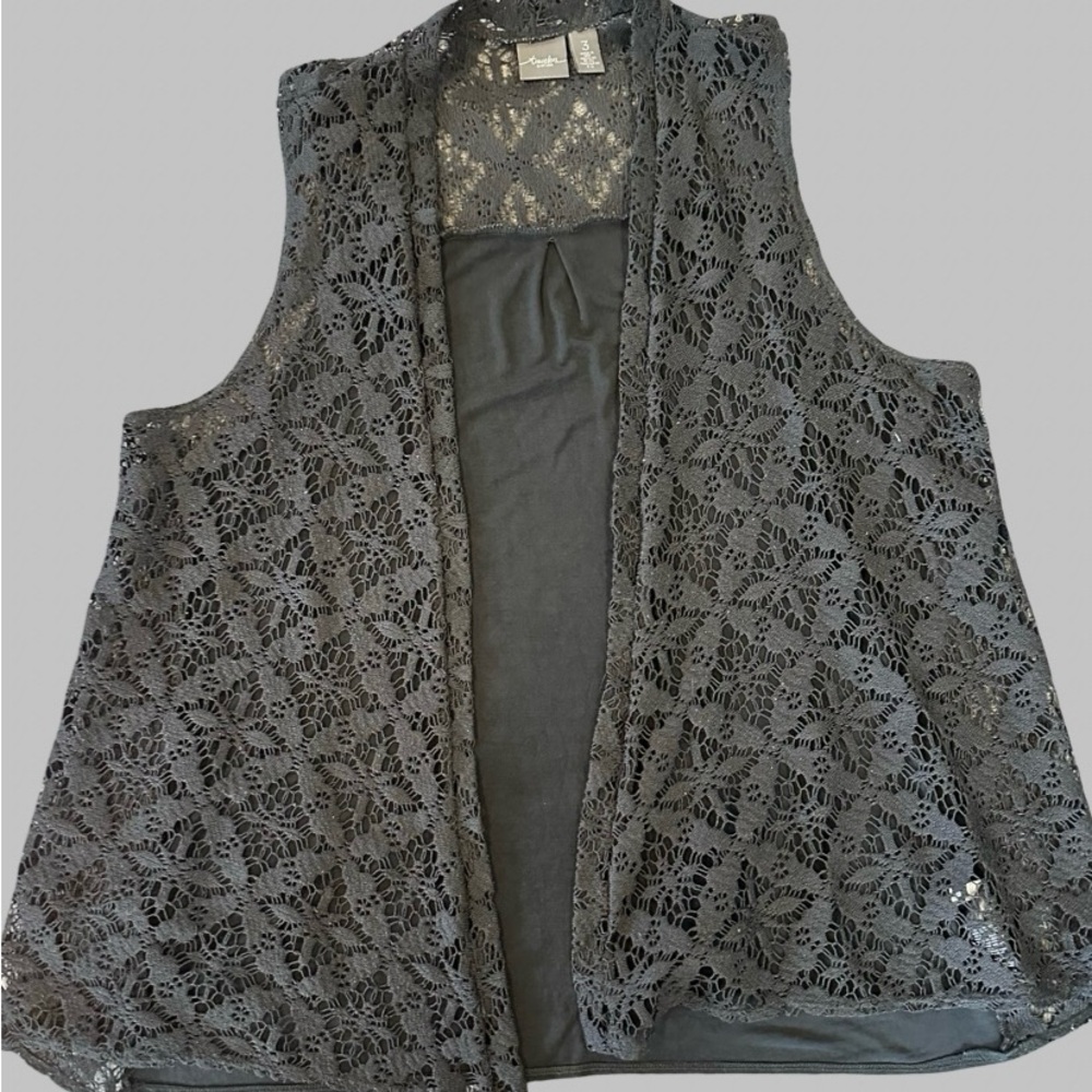 Chico’s Black Lace Vest